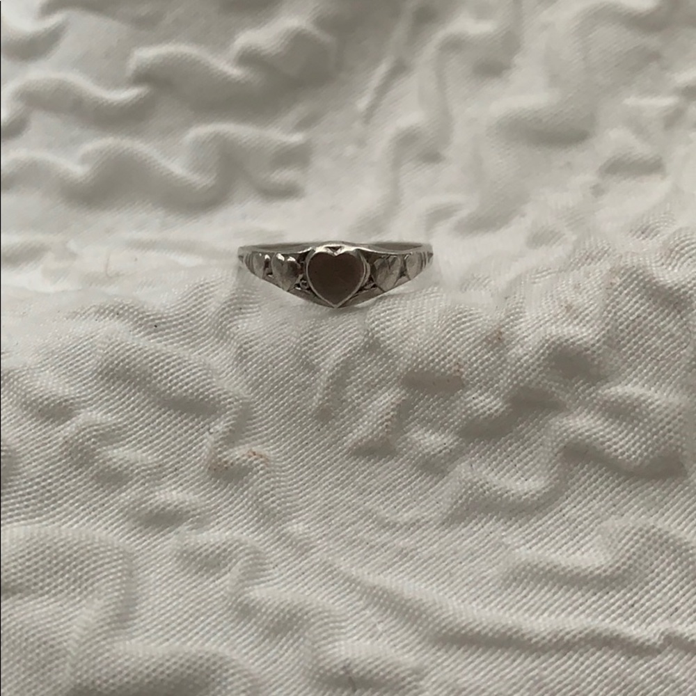 Five heart sterling ring